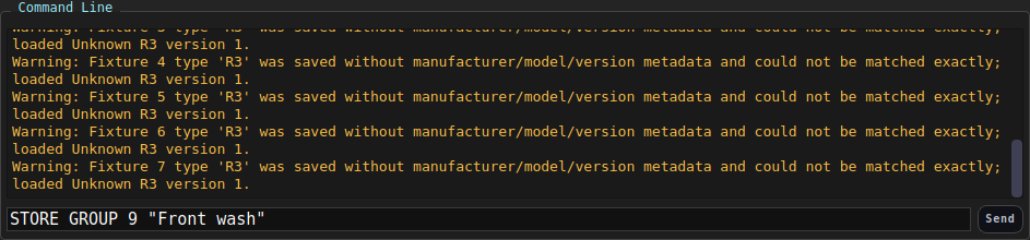 The command pane: history above, input below